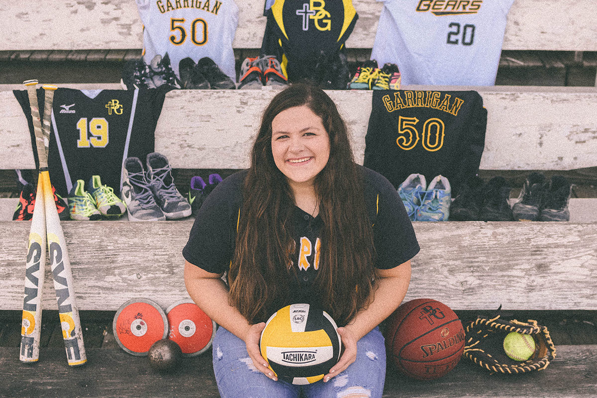 Caitlin Thilges, female athlete, Bishop Garrigan